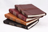 Hand-stitched wrap Journal w/handmade Amalfi pages (in 3 sizes & 4 colors)