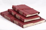 Hand-stitched wrap Journal w/handmade Amalfi pages (in 3 sizes & 4 colors)